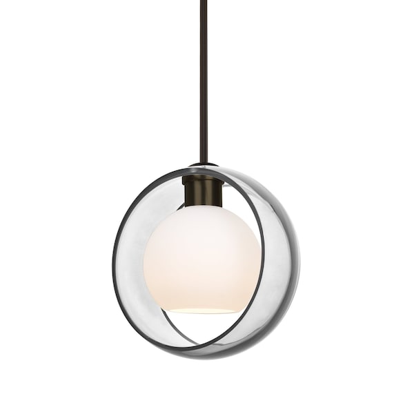 Besa Lighting Mana Pendant, Clear, Bronze Finish, 1x60W Incandescent 1TT-MANACL-BR - main
